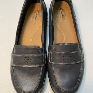 Clarks Bendables Women's Dark Gray Loafers Size 12W SB-M